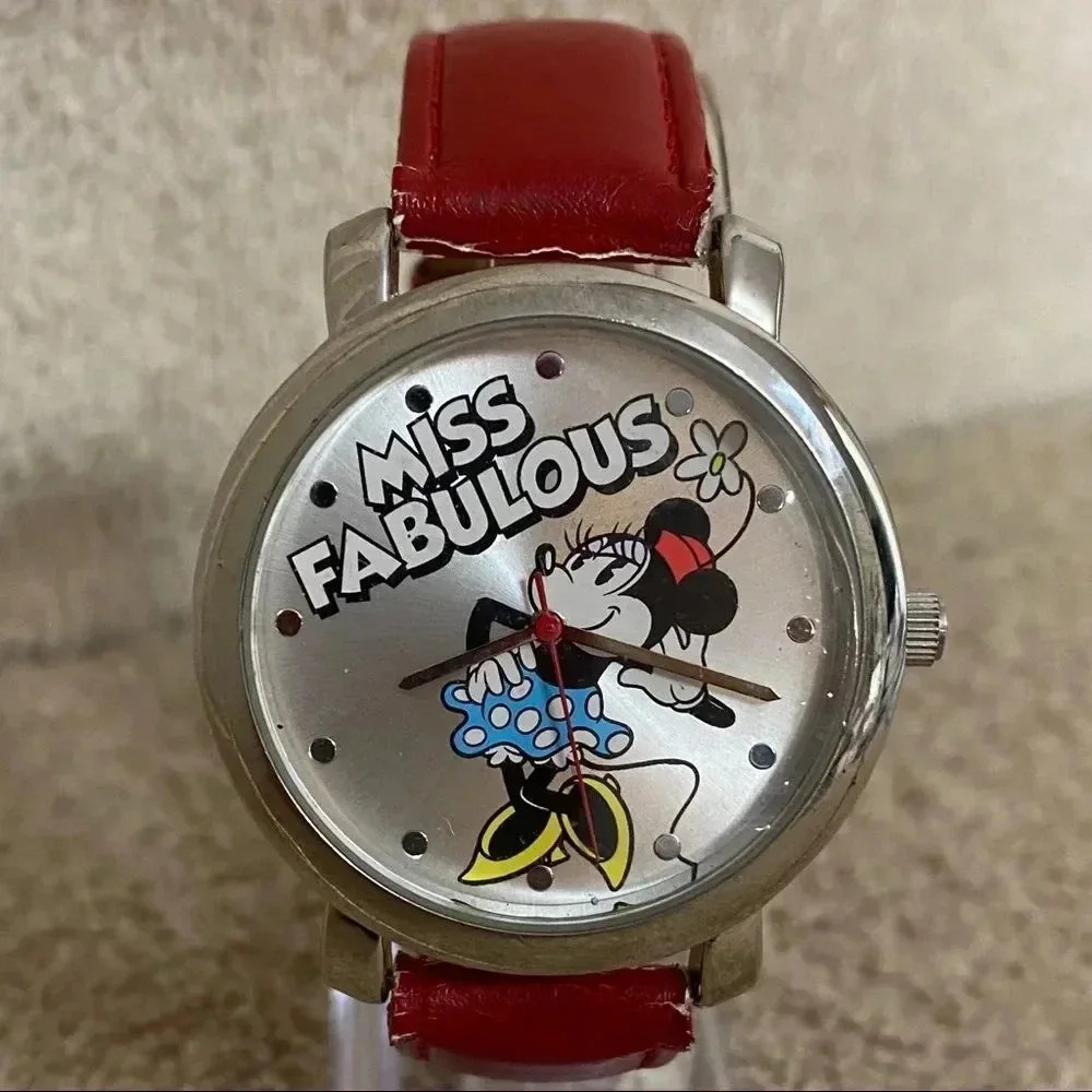 Disney Minnie Mouse Miss Fabulous Watch 🐭 👗 💅🏼